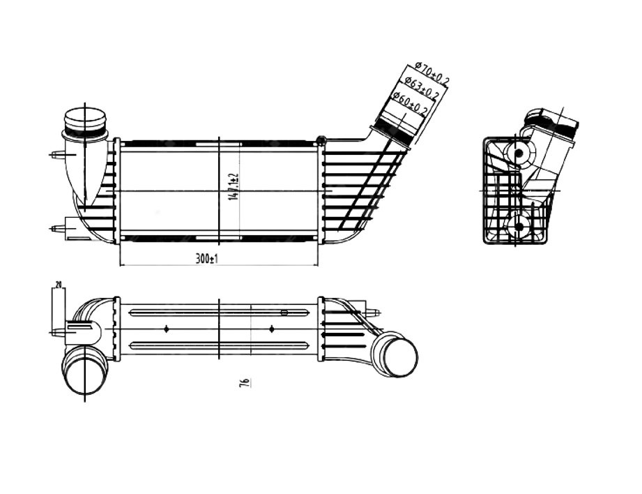 Resfriador do trocador de ar CITROEN JUMPER  pour CITROEN JUMPER Resfriador do trocador de ar CITROEN JUMPER  pour CITROEN JUMPER