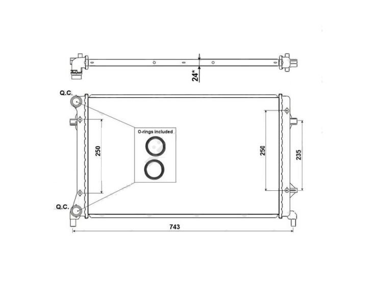 Acessar a peça Radiador 1.4l fsi - 1.6l fsi - 2.0lfsi