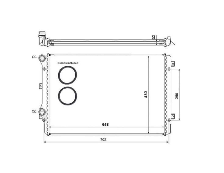 Acessar a peça Radiador 1.4l tsi - 2.0l gti
