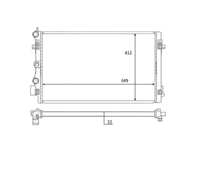Acessar a peça Radiador 1,4l - 1,6l Acessar a peça Radiador 1,4l - 1,6l