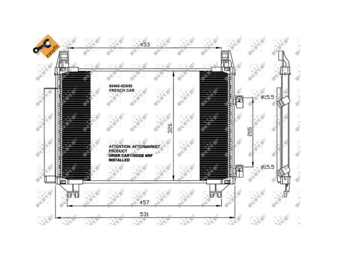 Acessar a peça Condensador de climatização Acessar a peça Condensador de climatização