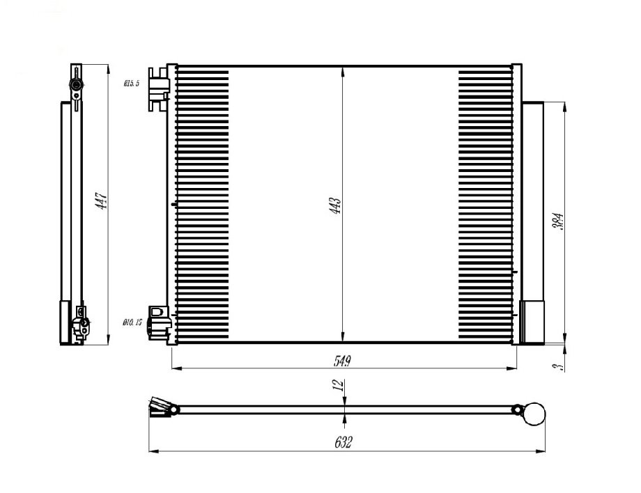 Condensador de ar condicionado RENAULT SCENIC  pour RENAULT SCENIC Condensador de ar condicionado RENAULT SCENIC  pour RENAULT SCENIC