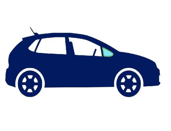 Acessar a peça Janela de vidro lateral fixa frente direita matizada de verde