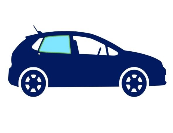 Acessar a peça Janela de vidro lateral direita traseira 5ptas com tonalidade verde. Acessar a peça Janela de vidro lateral direita traseira 5ptas com tonalidade verde.