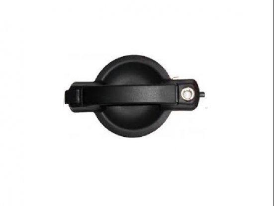 Acessar a peça Puxador porta frente direita rugosa preta com olho fechadura sem bombin