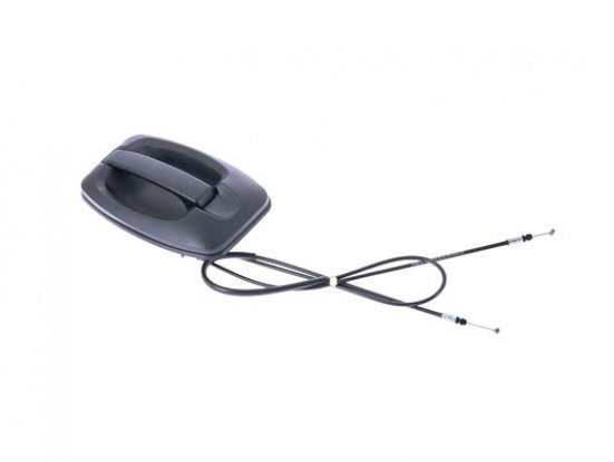 Puxador lateral corredera preta rugosa sem olho fechadura larga com 2 cables