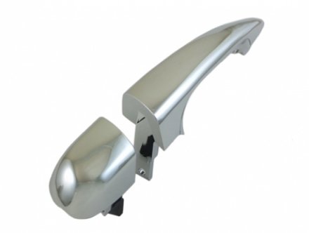 Acessar a peça Puxador porta frente/traseira esquerda com embelezador cromadasem olho fechadura