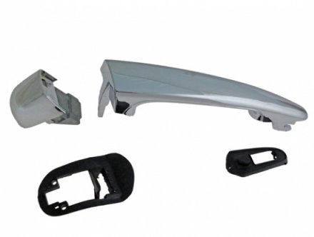 Acessar a peça Puxador porta frente/traseira direita com embelezador cromada sem olho fechadura