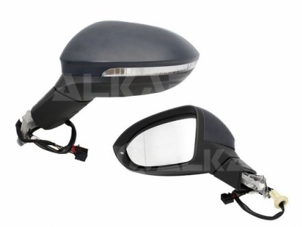 Acessar a peça Espelho retrovisor elétrico esquerdo, asférico, aquecido, preparado, com indicador, cortesia, memória (11 pinos)