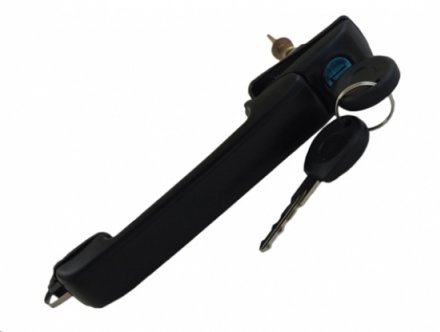 Acessar a peça Puxador porta frente reversivel preta rugosa com conjunto chaves Acessar a peça Puxador porta frente reversivel preta rugosa com conjunto chaves