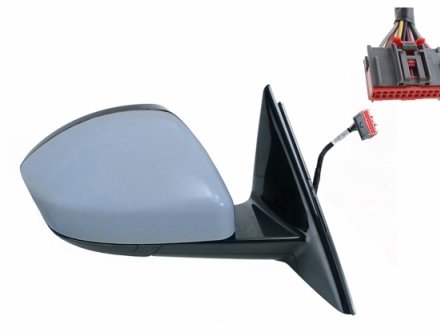 Acessar a peça Retrovisor direito elétrico, preparado, aquecido, convexo, dobrável + pisca + cortesia + memória + lateral (14 pinos)