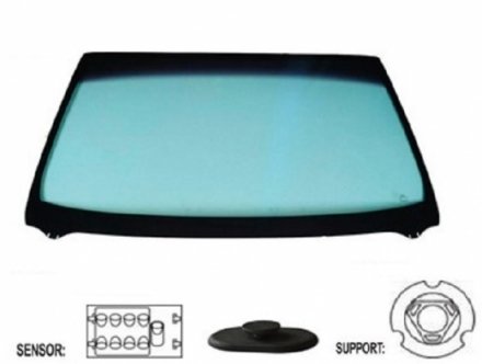 Acessar a peça Para-brisas verde difuso cinza ctrl solar serigr. chuva/luz friso inf logotipos janela 2012>