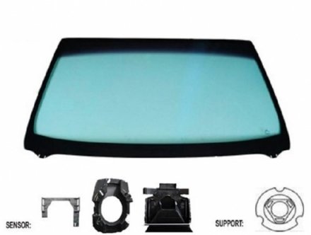 Acessar a peça Para-brisas verde ctrl solar serigr. mod. base esp. sensor chuva/luz friso en u câmara janela