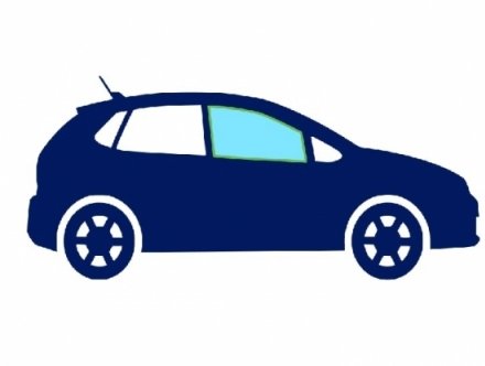 Acessar a peça Janela de vidro frente direita escurecida em verde Acessar a peça Janela de vidro frente direita escurecida em verde