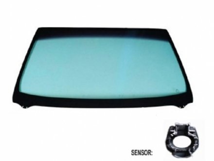 Acessar a peça Para-brisas verde acustico serigrafia mod. sensor chuva friso superior/inferior janela Acessar a peça Para-brisas verde acustico serigrafia mod. sensor chuva friso superior/inferior janela
