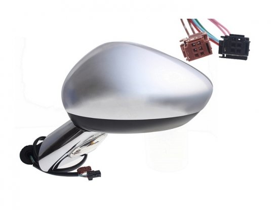 Esquerda elétrica, aquecida, espelho rebatível + caixa e suporte cromados + luz pour CITROEN DS3  Esquerda elétrica, aquecida, espelho rebatível + caixa e suporte cromados + luz pour CITROEN DS3