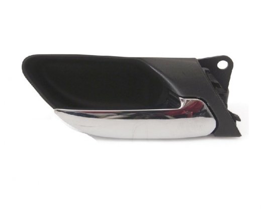 Acessar a peça Puxador interior porta frente direita alavanca cromada base preta