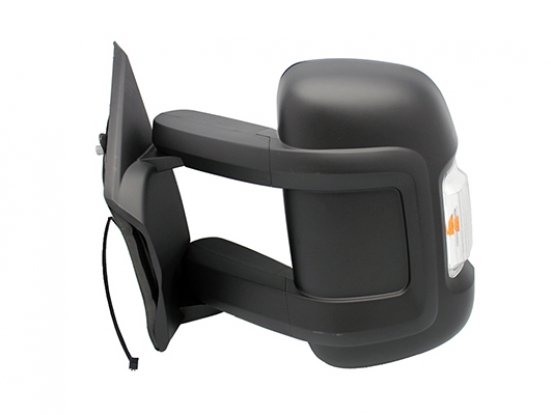 Espelho retrovisor elétrico, esquerdo, convexo, aquecido, com indicador de direção (16W) (8 pinos) (longo)