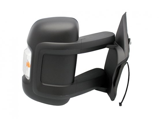 Espelho retrovisor elétrico direito, convexo, aquecido, com indicador de direção (16W) (8 pinos) (longo)