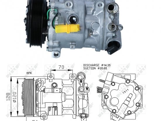 Compressor de ar condicionado 2.0l hdi PEUGEOT 407  pour PEUGEOT 407 Compressor de ar condicionado 2.0l hdi PEUGEOT 407  pour PEUGEOT 407