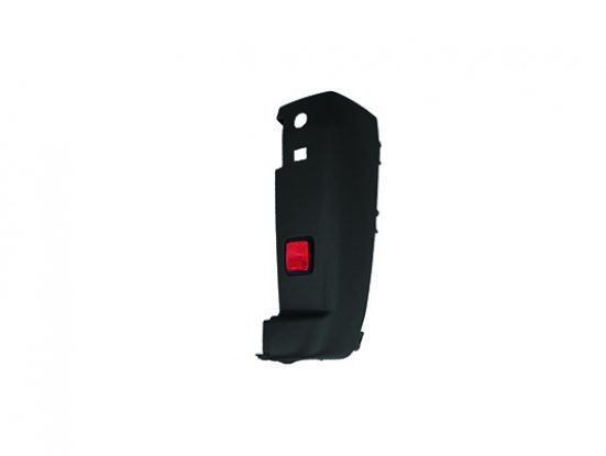 Ponta para choques traseiro direita preto com retrorreflector
