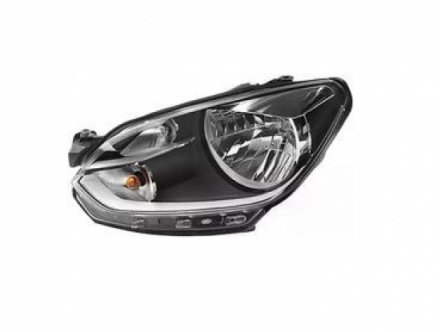 Acessar a peça Farol esquerdo h4 preto - acabamento cromado (sem motor)