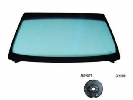 Acessar a peça Para-brisas verde controlo solar serigrafia friso superior/inferior janela