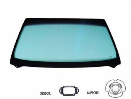 Acessar a peça Para-brisas verde controlo solar serigrafiada base esp. sensor chuva/luz friso inf janela
