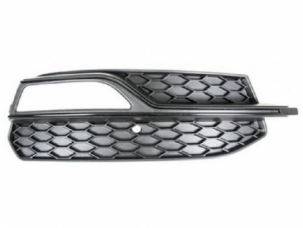 Acessar a peça Grelha direita do para choques frente preta com friso + orifícios de nevoeiro [s-line]