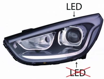 Acessar a peça Farol esquerdo elétrico de xénon LED preto