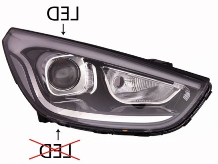Acessar a peça Farol direito elétrico de xénon LED preto