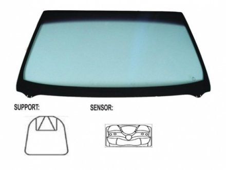 Acessar a peça Para-brisas verde serigrafia modificada base espelho termicosensor chuva/luz janela