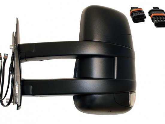 Acessar a peça Espelho convexo elétrico esquerdo, pisca-pisca, aquecido (braço longo - 9 pinos)