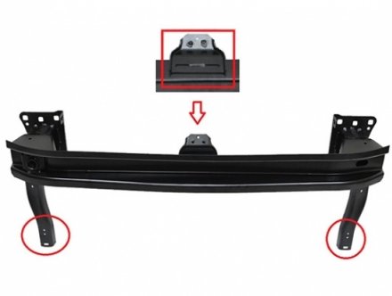Acessar a peça Travessa para choques frente