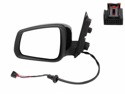 Acessar a peça Espelho retrovisor direito rebatível elétrico preto brilhante