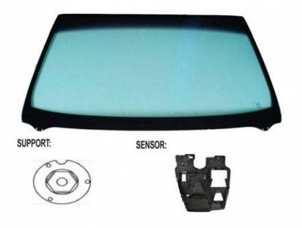Acessar a peça Para-brisas verde controlo solar serigrafia mod. base esp. term sensor chuva câmara janela de vidro