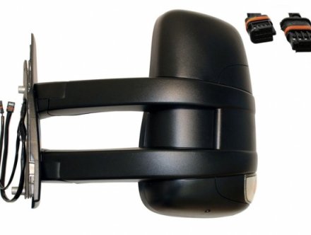 Acessar a peça Espelho convexo elétrico esquerdo, pisca-pisca, aquecido (braço longo - 9 pinos)