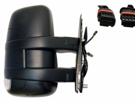 Acessar a peça Espelho direito elétrico convexo, aquecido, pisca (braço curto - 9 pinos)