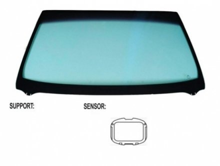 Acessar a peça Para-brisas verde acustico serigrafia modificada base espelho term sensor chuva/luz janela