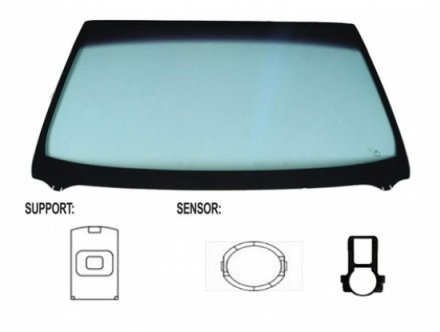 Acessar a peça Para-brisas verde acust. serigr.base esp. sensor chuva/luz câmara janela de vidro 5ptas,fam. ->2016