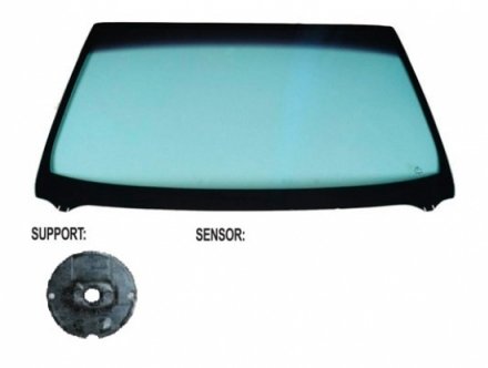 Acessar a peça Para-brisas verde controlo solar serigrafia friso sup/inf janela de vidro con techo panoramico