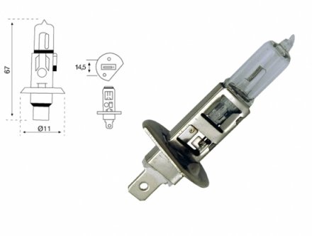Acessar a peça Lâmpada H1 24V, 75W (caixa 1 unid.)