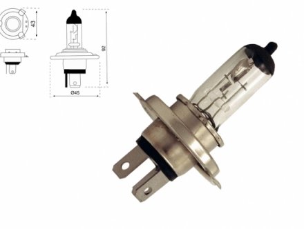 Acessar a peça Lâmpada H4 12V 60/55W (caixa 1 unid.)