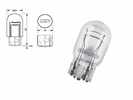 Acessar a peça Conjunto de 10 lâmpadas W21/5W 12V (blister)