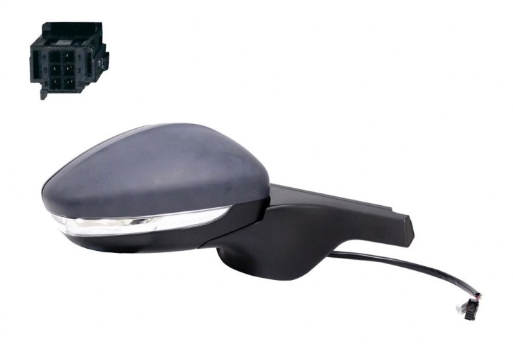 Elétrico, aquecido, espelho direito preparado + luz + sonda 18-> pour CITROEN C3  pour CITROEN C3