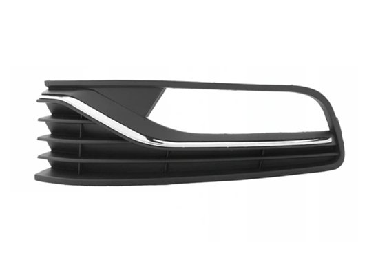 Grelha do para-choques dianteiro esquerdo com orifício para a luz de nevoeiro e moldura cromada pour VOLKSWAGEN POLO   pour VOLKSWAGEN POLO