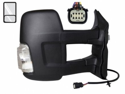 Acessar a peça Retrovisor direito elétrico, aquecido + pisca pisca laranja [Longo]
