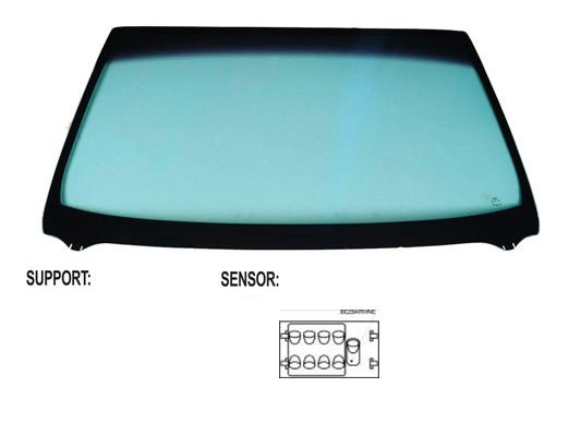 Acessar a peça Para-brisas verde controlo solar serigrafia termico sensor chuva/luz janela 07/2012->