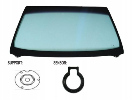 Acessar a peça Para-brisas verde acustico serigr. mod. base esp. sensor chuva/luz frisos laterales janela de vidro