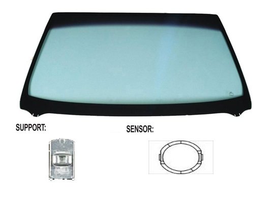 Acessar a peça Para-brisas verde controlo solar serigrafia sensor chuva/luzjanela